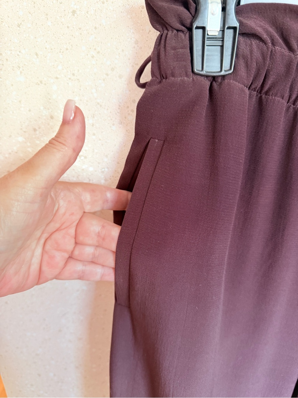 Eileen Fisher dusty rose elastic waist pants - Picture 3 of 5